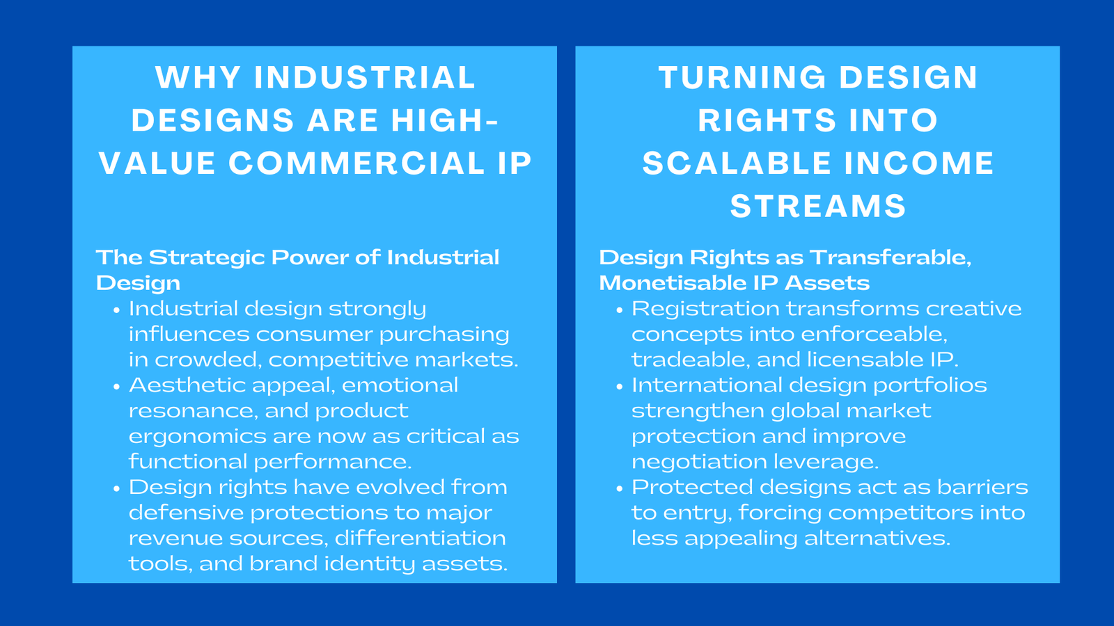 Monetising Design Rights Industrial Designs for Consumer Products